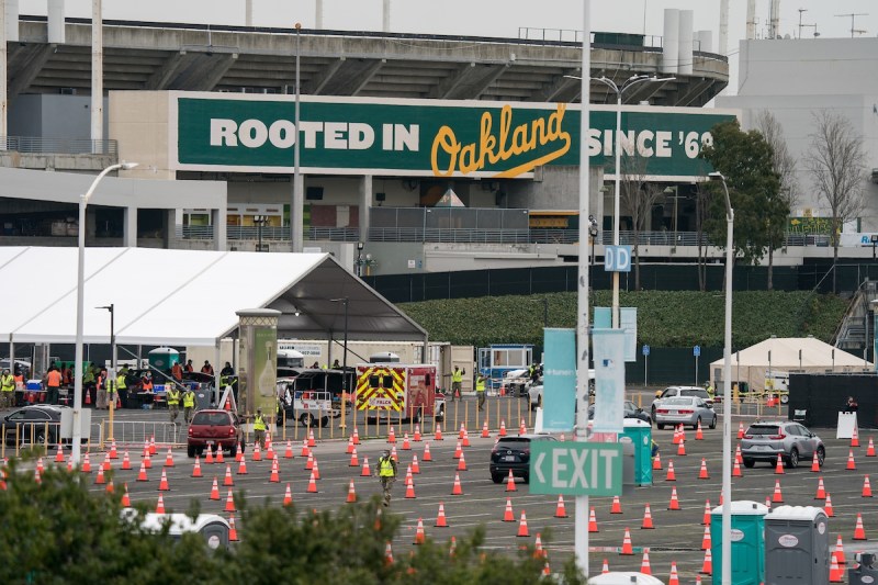 Oakland Coliseum's vaccination site. Photo: City of Alameda