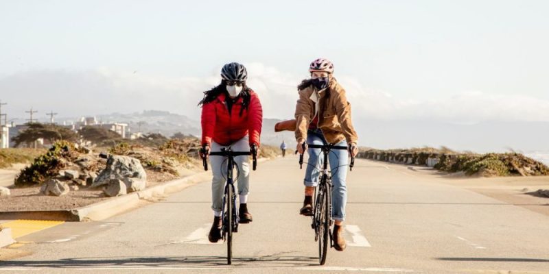 Cyclists enjoying the great walkway in the Outer Sunset. Photo: the San Francisco Bicycle Coalition