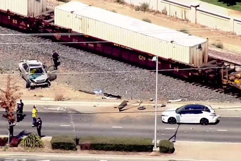 Screenshot from overhead footage posted by KPIX