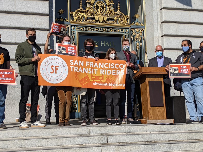 This morning at City Hall. Photos: Streetsblog/Rudick