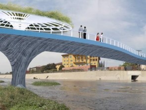 Assemblymember Laura Friedman secured $10 million for Glendale's planned Garden River Bridge project. Rendering via city of Glendale