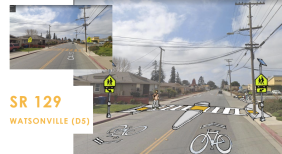 Complete Streets project in Watsonville, CA. Image: Caltrans