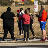 A community walk organized by the organization Stop TxDOT I-45 which toured historic sections of town that stand to be destroyed by Houston’s proposed I-45 expansion. Photo: Anni Mulligan for the Houston Chronicle