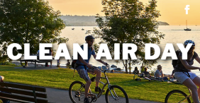 It's no coincidence that Clean Air memes and illustrations frequently include an image of someone enjoying a bike ride. Image: CCA
