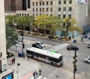 A CTA bus on Chicago's Michigan Avenue. Photo: John Greenfield