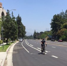 Some southland bike lanes drop out of projects unexpectedly. Forest Lawn Drive bike lanes photo by Joe Linton/Streetsblog L.A.