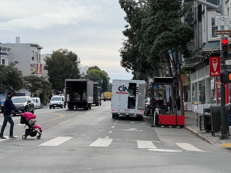 Valencia Street this afternoon. Photos: Bruce Halperin