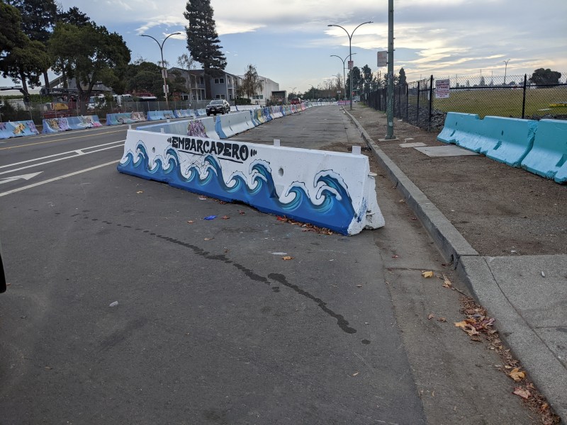 The Embarcadero between Dennison and Livingston. Photo: Streetsblog/Rudick