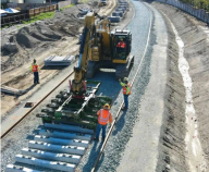 Foothill Gold Line construction photo - via Construction Authority