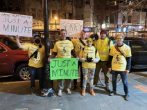 The people protected bike lane folks are piloting a new kind of protest for Valencia. All photos from the "Just a Minute" protest group/Adam Egleman