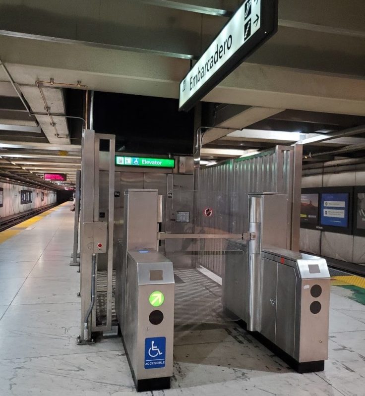 The new elevator fare gate. Photo: BART