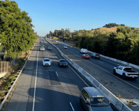 Metro-funded construction widening the 71 Freeway from 4 lanes to 8. Photo by Joe Linton/Streetsblog