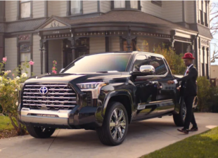 So now the pickup truck is for stylish urbanites to go down to the cafe for a cappuccino? Photo: Toyota