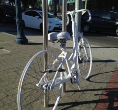 Renata Gonzalez's Ghost Bike at Market and Octavia. Photo: Ride of Silence
