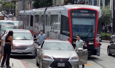 What more evidence is required that the driver in this image should have his car impounded and his license revoked? Image: @AgentAkit's Twitter